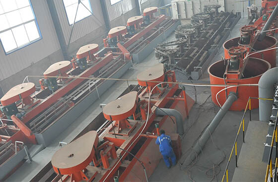 Flotation cells in the molybdenum mineral proccessing plant.jpg